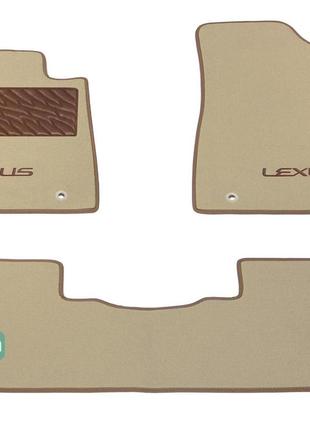 Двухслойные коврики Sotra Premium Beige для Lexus RX (mkIII)(с...