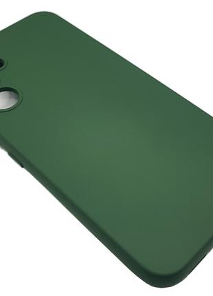 Матовый силиконовый чехол с микрофиброй на Samsung A54 зеленый...