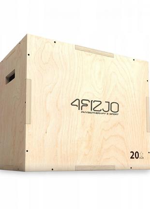 Плиометрический бокс 4FIZJO 3 в 1 60 x 50 x 40 см деревянный 4...
