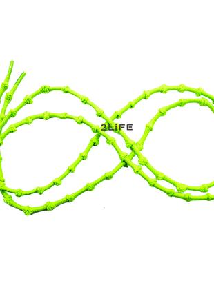 Шнурки для обуви с узелками эластичные 2Life Зеленый (n-518)