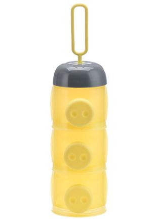 Контейнер для хранения детских смесей 25 х 6,8 см Желтый (n-1363)