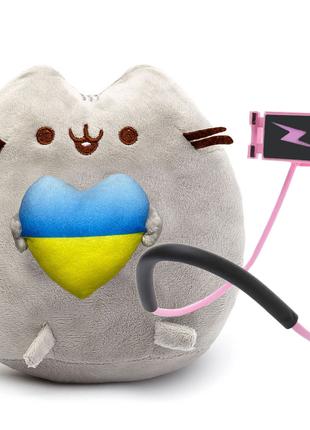 Мягкая игрушка Пушин кэт Pusheen cat с сердцем и держатель для...