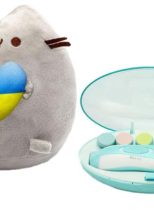 Мягкая игрушка Pusheen cat с сердцем, Детская электрическая по...