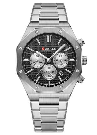 Классические мужские наручные часы Curren 8440 Silver-Black
