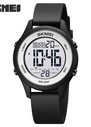 Спортивные мужские часы Skmei 1758BKSI Black Silver водостойки...