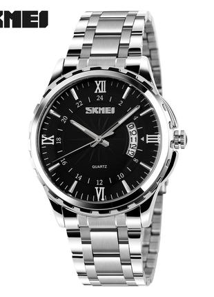 Спортивные мужские часы Skmei 9069SIBK Silver-Black водостойки...