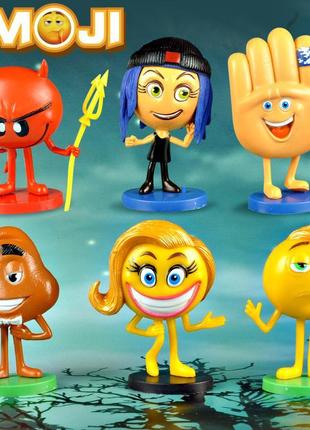 Игровой набор Емоджи Муви 6 фигурок Emoji Movei