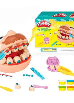 Набор для лепки Play-Doh Мистер Зубастик MK1525-2 Набор стомат...