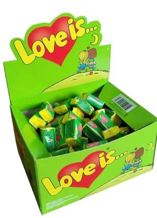 Love is Лове из упаковка жевательной резинки Яблоко-лимон жева...