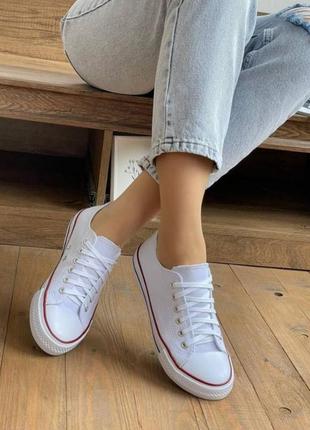 Кеды кроссовки в стиле классических белых converse