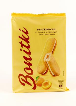 Бісквітне печиво з вершково-абрикосовою начинкою Bonitki 170 г...