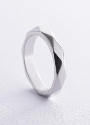 Обручальное кольцо "Грани" в белом золоте 236801100