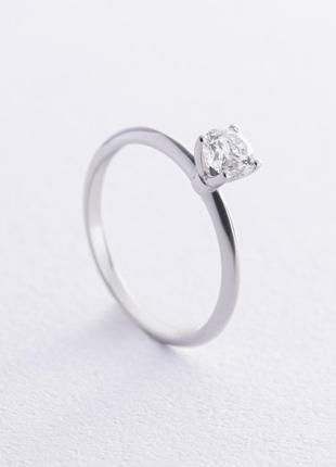 Помолвочное кольцо с бриллиантом (белое золото) 227841121