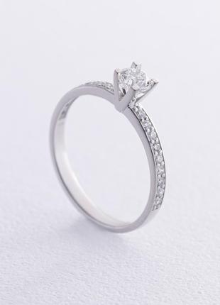 Помолвочное кольцо с бриллиантами (белое золото) 224871121