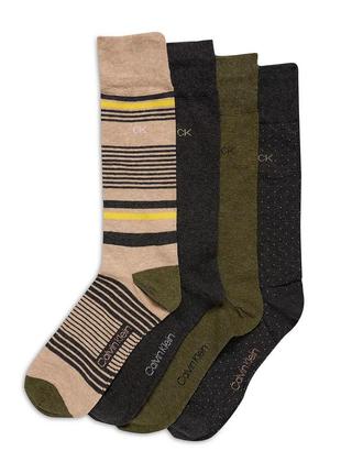 Новые носки calvin klein ( ck 4pack crew dress socks ) с америки