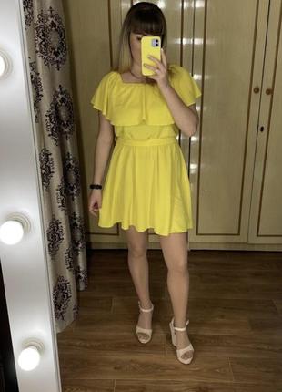 Яркое желтое платье распродажа