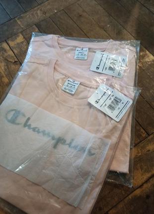 Новая розовая футболка champion оригинал, идея на подарок