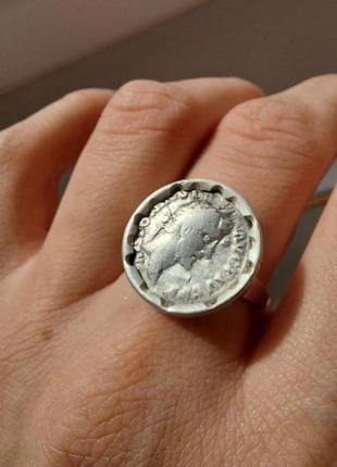 Серебряный перстень с динарием (138-161 г.г)