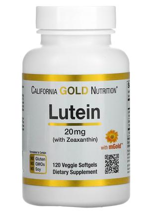 California Gold Nutrition, лютеин с зеаксантином, 20 мг, 120 капс