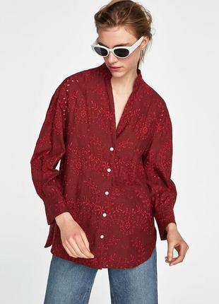 Wow sale 🔥блуза рубашка с вышивкой от zara