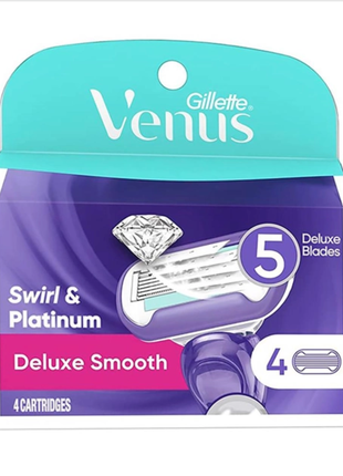 Змінні картриджі леза касети жіночі Gillette Venus Swirl Platinum