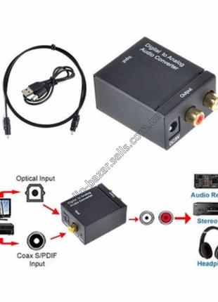 Конвертер цифрового spdif аудио звука декодер оптического в анало