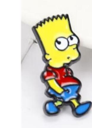 Брошь брошка значок пин Симпсон Барт металл Simpson идет деловой