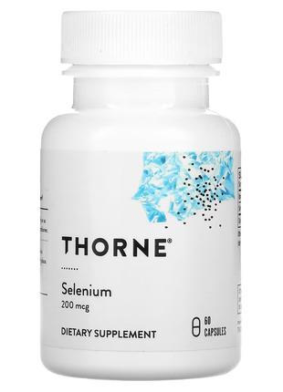 Селен, 200 мг, Selenium, Thorne Research, 60 капсул