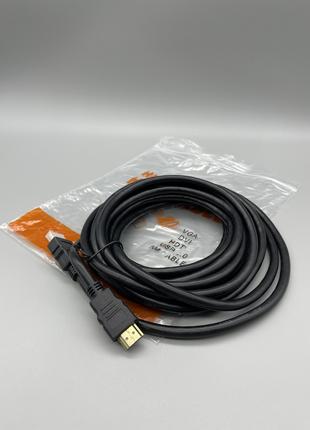 Кабель HDMI-HDMI 1.4V 5м ЧЕРНЫЙ