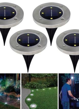 Комплект садовых светильников на солнечной батарее Solar Disk ...