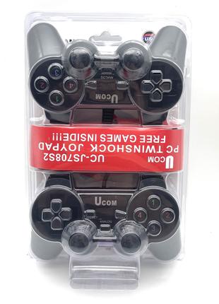 Джойстик PC проводной USB Ucom JS708S2 USB для ПК 2 шт в компл...