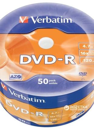 Verbatim DVD-R 4.7 GB 16x Wrap 37 шт