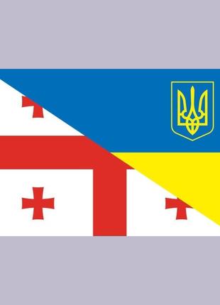 Шеврон флаг Грузия-Украина Шевроны на заказ Военные шевроны на...