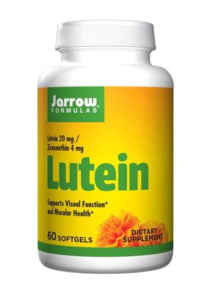 Лютеин, 20 мг, Lutein, Jarrow Formulas, 60 желатиновых капсул