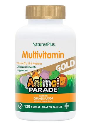 Мультивитамины для Детей, Вкус Апельсина, Animal Parade Gold, ...