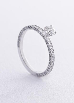 Помолвочное кольцо с бриллиантами (белое золото) 222171121