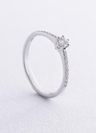 Помолвочное кольцо с бриллиантами (белое золото) 234741121