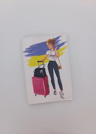 Обложка на паспорт с чемоданом