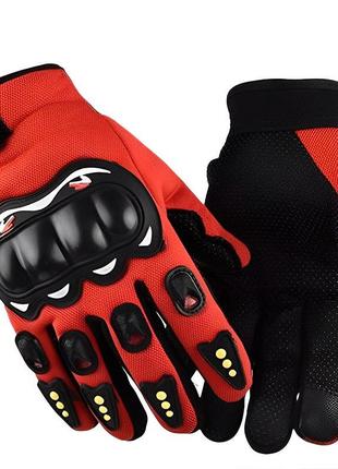 Мото перчатки Simple Красные Размер XL