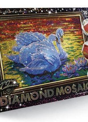 Алмазная живопись "DIAMOND MOSAIC", "Лебедь" [tsi38666-ТSІ]