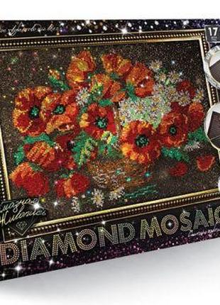 Алмазная живопись "DIAMOND MOSAIC", "Маки" [tsi38670-ТSІ]