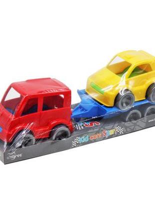 Набір авто "Kid cars Sport" (автобус червоний + машинка жовта)...