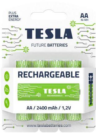 Батарейки аккумуляторные TESLA AA GREEN+ RECHARGEABLE (HR6), 4...