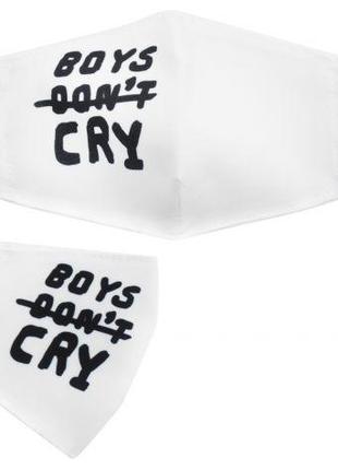 Многоразовая 4-х слойная защитная маска "Boys don't cry" разме...