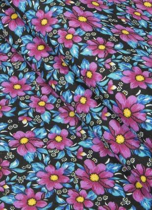 Ткань фланель для сорочек пижам халатов цветы цветочки розовые