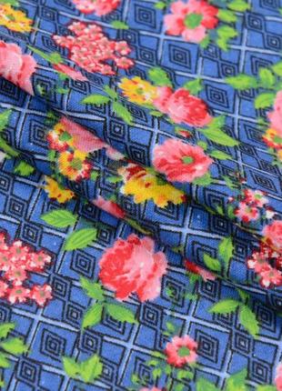 Ткань фланель для сорочек пижам халатов розы розочки