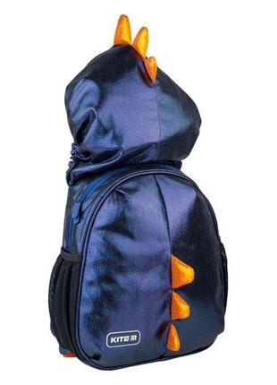 Рюкзак з капюшоном "Kite Kids: Black Dino" [tsi162557-ТSІ]