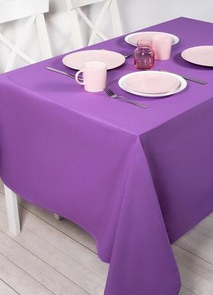 Скатерть тефлоновая водоотталкивающая хлопковая фиолетовая
