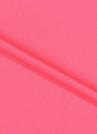 Ткань микро лакоста для спортивных футболок шортов ярко-розовая