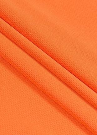 Ткань микро лакоста для спортивных футболок шортов ярко-оранжевая